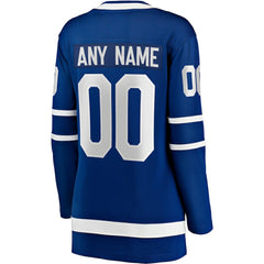 Toronto Maple Leafs Fanatics Women's Home Breakaway Custom Jersey - Blue Jerseys