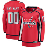 Washington Capitals Fanatics Women's Home Breakaway Custom Jersey - Red Jerseys