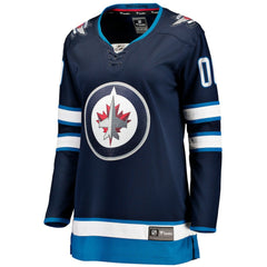 Winnipeg Jets Fanatics Women's Home Breakaway Custom Jersey - Blue Jerseys