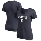 San Diego Padres Women's Team Lockup T-Shirt Navy