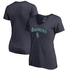 Seattle Mariners Women's Team Lockup T-Shirt Navy