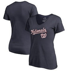 Washington Nationals Women's Team Lockup T-Shirt Navy
