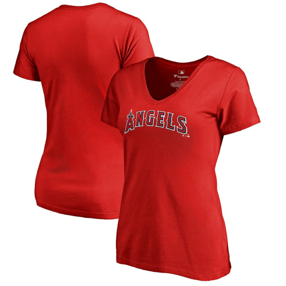 Los Angeles Angels Women's Team Wordmark T-Shirt Red