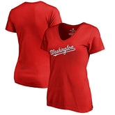 Washington Nationals Women's Team Wordmark T-Shirt Red