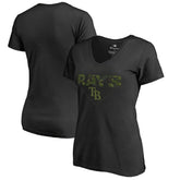 Tampa Bay Rays Women's Camo T-Shirt Black