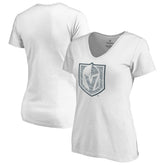 Vegas Golden Knights Women's Whiteout V-Neck T-Shirt - White T-shirts