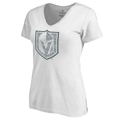 Vegas Golden Knights Women's Whiteout V-Neck T-Shirt - White T-shirts