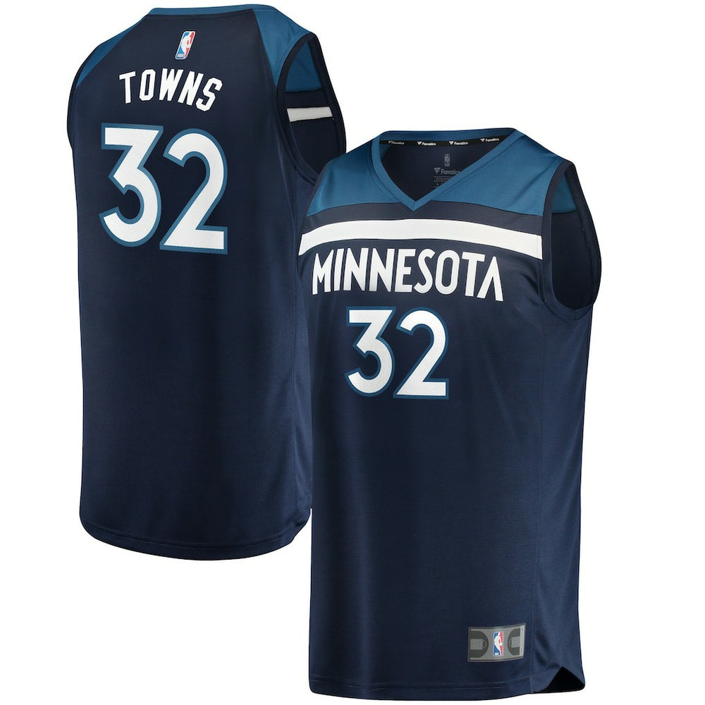Karl-Anthony Towns Minnesota Timberwolves Fast Break Replica Jersey Navy - Icon Edition discount
