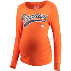 Denver Broncos Touch Women's Maternity Yardline Tri-Blend Top - Orange online