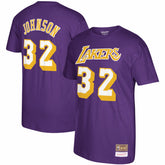 Magic Johnson Los Angeles Lakers Hardwood Classics Name & Number T-Shirt - Purple on sale