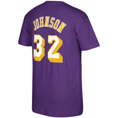 Magic Johnson Los Angeles Lakers Hardwood Classics Name & Number T-Shirt - Purple on sale