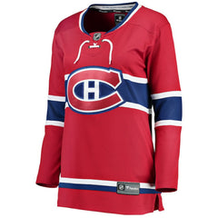 Montreal Canadiens Fanatics Women's Home Breakaway Jersey - Red Jerseys