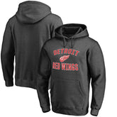 Detroit Red Wings Victory Arch Team Fitted Pullover Hoodie - Heather Charcoal Hoodies