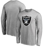 Las Vegas Raiders Primary Logo Long-Sleeve T-Shirt - Heathered Gray on sale