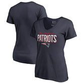 New England Patriots Women's Nostalgia V-Neck T-Shirt - Navy outlet