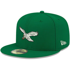 Philadelphia Eagles New Era Omaha Throwback 59FIFTY Fitted Hat - Kelly Green outlet