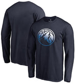 Minnesota Timberwolves Gradient Logo Long Sleeve T-Shirt - Navy outlet