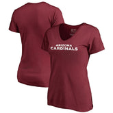 Arizona Cardinals Women's Wordmark V-Neck T-Shirt - Cardinal on sale
