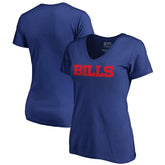Buffalo Bills Women's Wordmark V-Neck T-Shirt - Royal discount