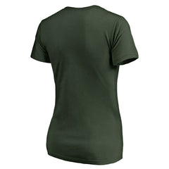 Green Bay Packers Women's Wordmark V-Neck T-Shirt - Green outlet