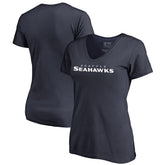 Seattle Seahawks Women's Wordmark V-Neck T-Shirt - Navy online