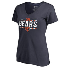 Chicago Bears Women's Arriba V-Neck T-Shirt - Navy cheap