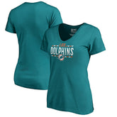 Miami Dolphins Women's Arriba V-Neck T-Shirt - Aqua on sale