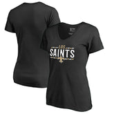 New Orleans Saints Women's Arriba V-Neck T-Shirt - Black sale