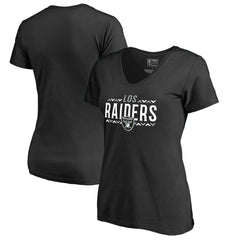 Las Vegas Raiders Women's Arriba V-Neck T-Shirt - Black discount
