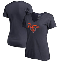 Chicago Bears Women's Freehand V-Neck T-Shirt - Navy outlet