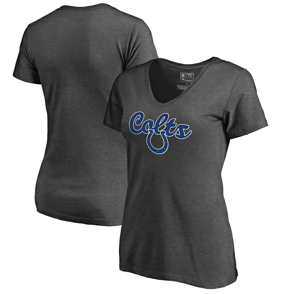 Indianapolis Colts Women's Freehand V-Neck T-Shirt - Dark Heathered Gray online
