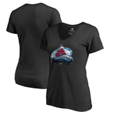 Colorado Avalanche Women's Midnight Mascot V-Neck T-Shirt - Black T-shirts