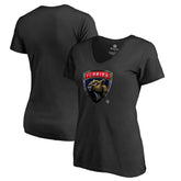 Florida Panthers Women's Midnight Mascot V-Neck T-Shirt - Black T-shirts