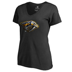Nashville Predators Women's Midnight Mascot V-Neck T-Shirt - Black T-shirts