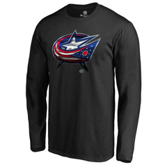 Columbus Blue Jackets Midnight Mascot Long Sleeve T-Shirt - Black T-shirts