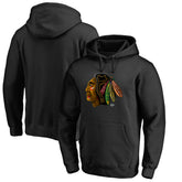 Chicago Blackhawks Midnight Mascot Pullover Hoodie - Black Hoodies