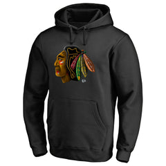 Chicago Blackhawks Midnight Mascot Pullover Hoodie - Black Hoodies