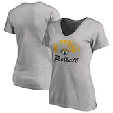Jacksonville Jaguars Women's Victory Script V-Neck T-Shirt - Heathered Gray for sale