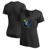 Minnesota Timberwolves Women's Midnight Mascot V-Neck T-Shirt - Black shop