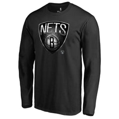 Brooklyn Nets Midnight Mascot Long Sleeve T-Shirt - Black for sale