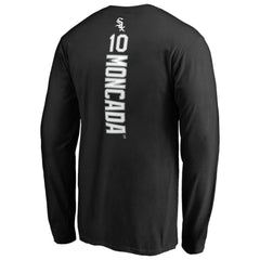 Yoan Moncada Chicago White Sox Backer Long Sleeve T-Shirt Black