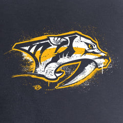 Nashville Predators Women's Splatter Logo V-Neck T-Shirt - Navy T-shirts