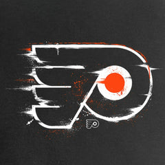 Philadelphia Flyers Women's Splatter Logo V-Neck T-Shirt - Black T-shirts