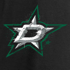 Dallas Stars Women's Splatter Logo V-Neck Long Sleeve T-Shirt - Black T-shirts