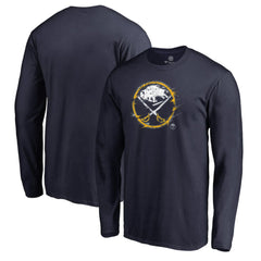 Buffalo Sabres Splatter Logo Long Sleeve T-Shirt - Navy T-shirts