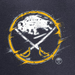 Buffalo Sabres Splatter Logo Pullover Hoodie - Navy Hoodies
