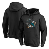 San Jose Sharks Splatter Logo Pullover Hoodie - Black Hoodies