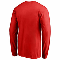 Cincinnati Reds Splatter Logo Long Sleeve T-Shirt Red