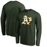 Athletics Splatter Logo Long Sleeve T-Shirt Green