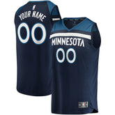 Minnesota Timberwolves Fast Break Custom Replica Jersey Navy - Icon Edition discount